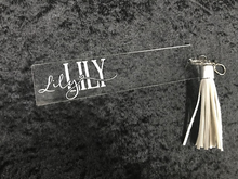 Load image into Gallery viewer, Clear Bookmark or Bag Tag with Tassel